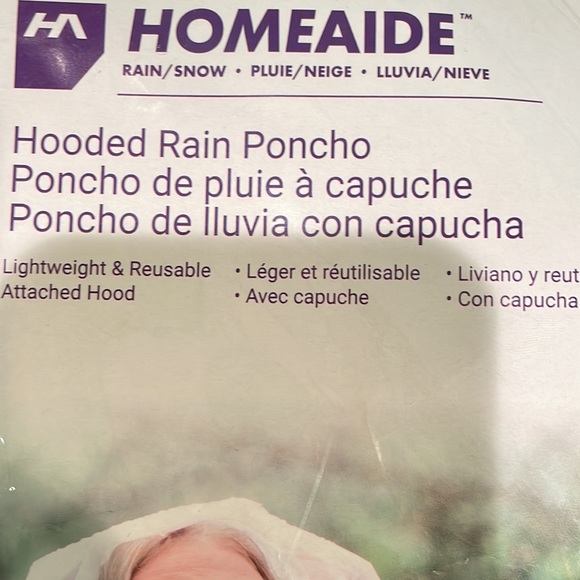 Brand New Never Opened Red Hooded Rain Poncho - Picture 2 of 4